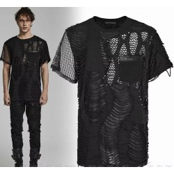 Maglia con rete e tagli 