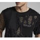 Maglia con rete e tagli 