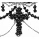 Collarino con croce e perline