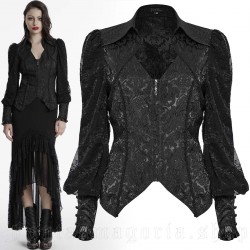 Camicia in broccato  con allacciatura posteriore