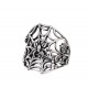Anello in metallo con  ragnatela