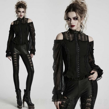 Camicia con maniche  aperte su spalle