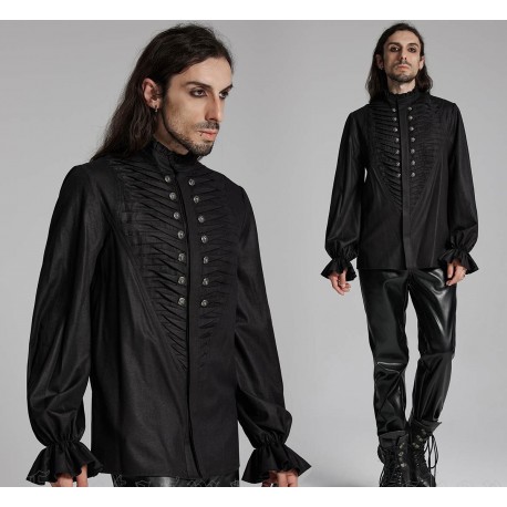 Camicia con bottoni in metallo